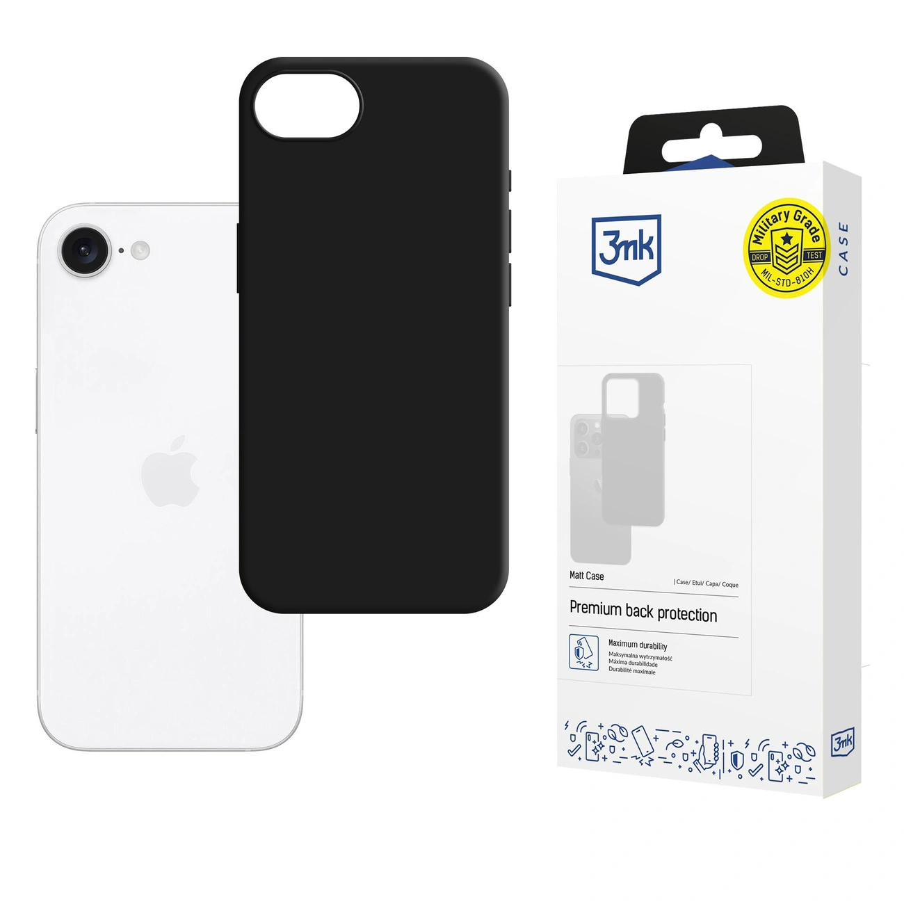3mk Matt Case For Apple iPhone 16e SE 4 Black