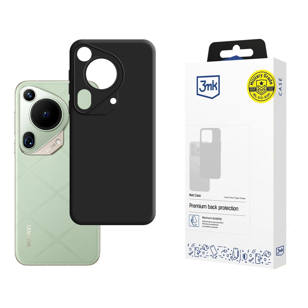 3mk Matt Case For Huawei Pura 70 Ultra Black