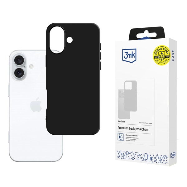 3mk Matt Case With MagSafe For iPhone 16 Black