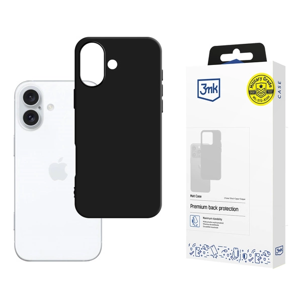 3mk Matt Case With MagSafe For iPhone 16 Black