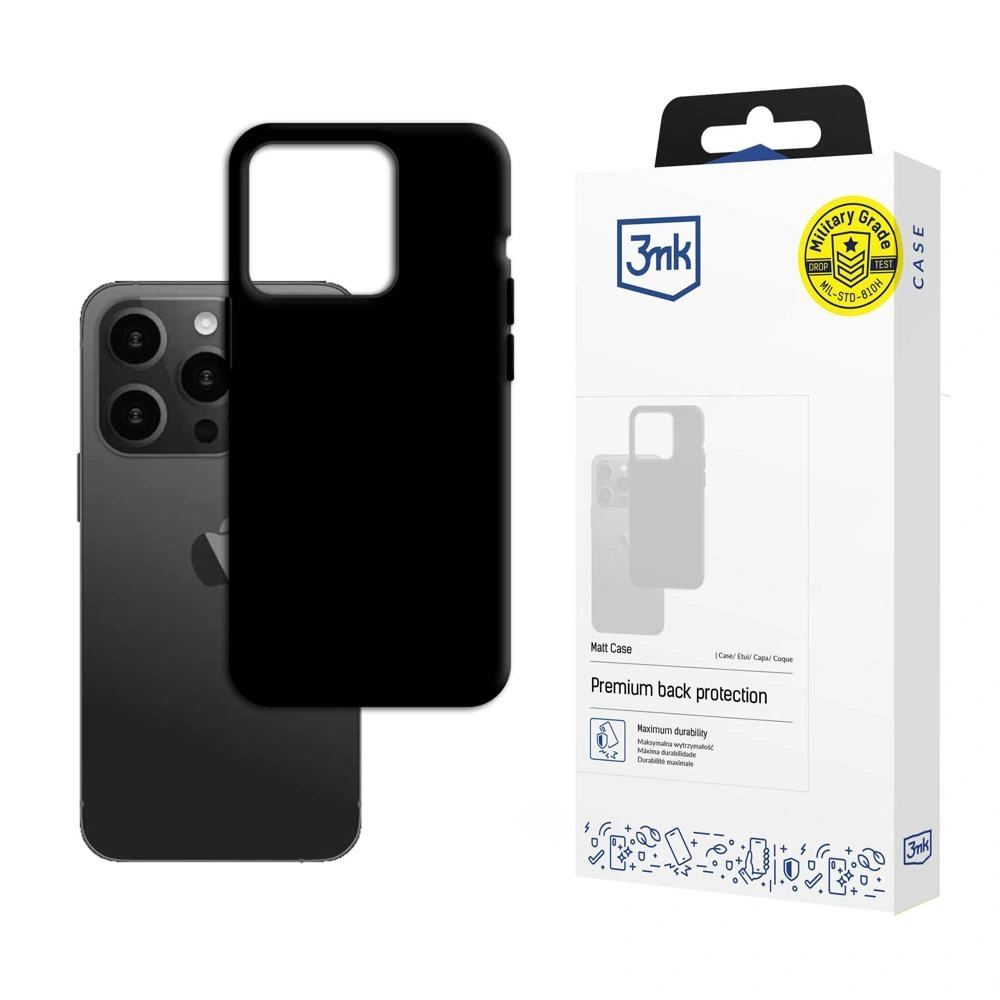 Apple iPhone 15 Pro 3mk Matt Case Black