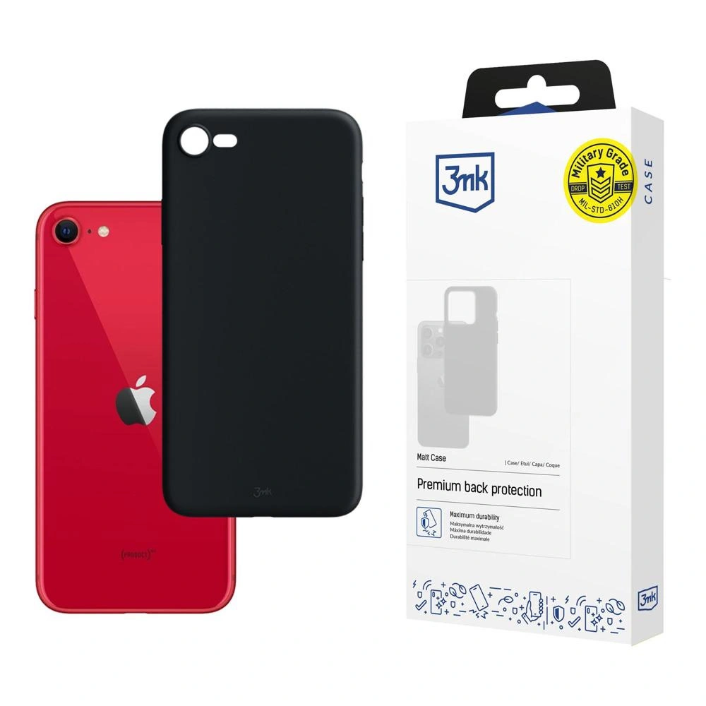 Apple iPhone SE 2020 2022 3mk Matt Case Black