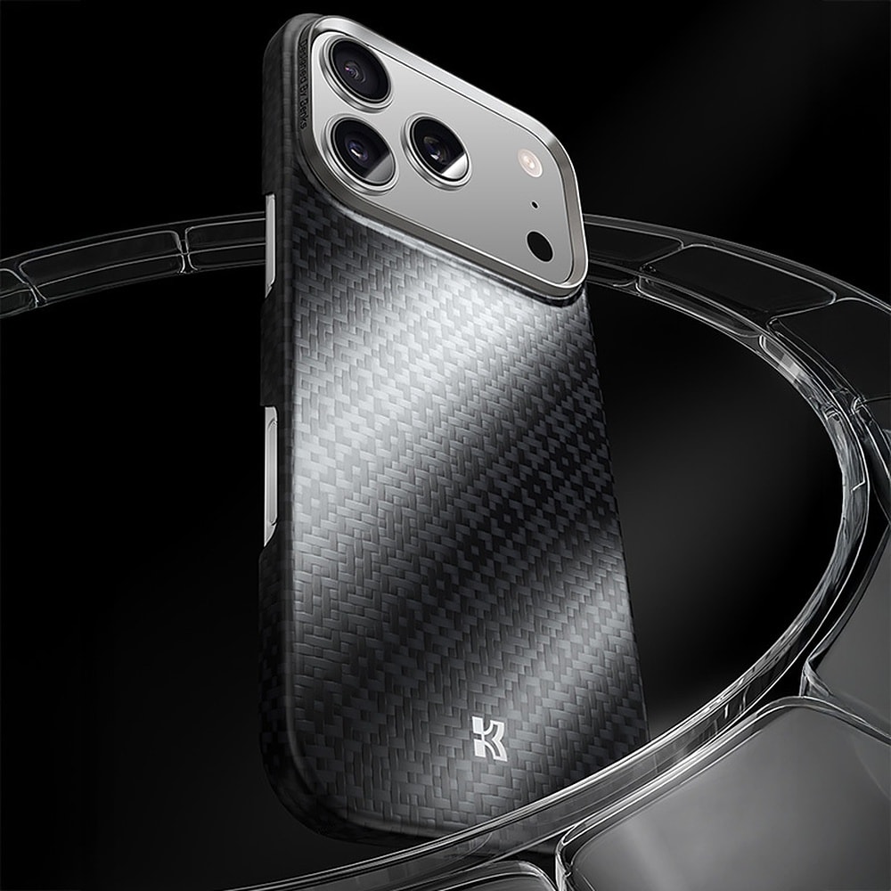 Benks Magnetic Armor Air Armor Grid Kevlar Case Metal Frame 600D for iPhone 17 Air black