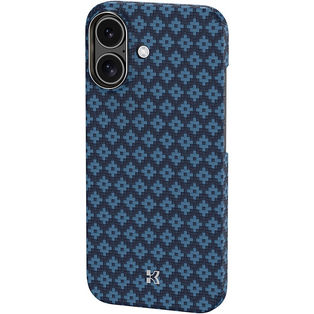 Benks Magnetic Armor Air Armor Grid Kevlar Case Metal Frame 600D for iPhone 17 blue