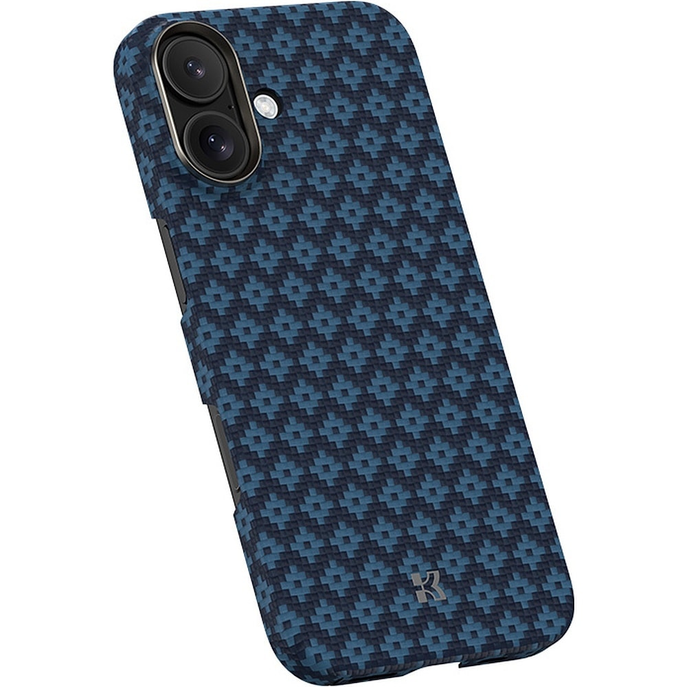 Benks Magnetic Armor Air Armor Grid Kevlar Case Metal Frame 600D for iPhone 17 blue