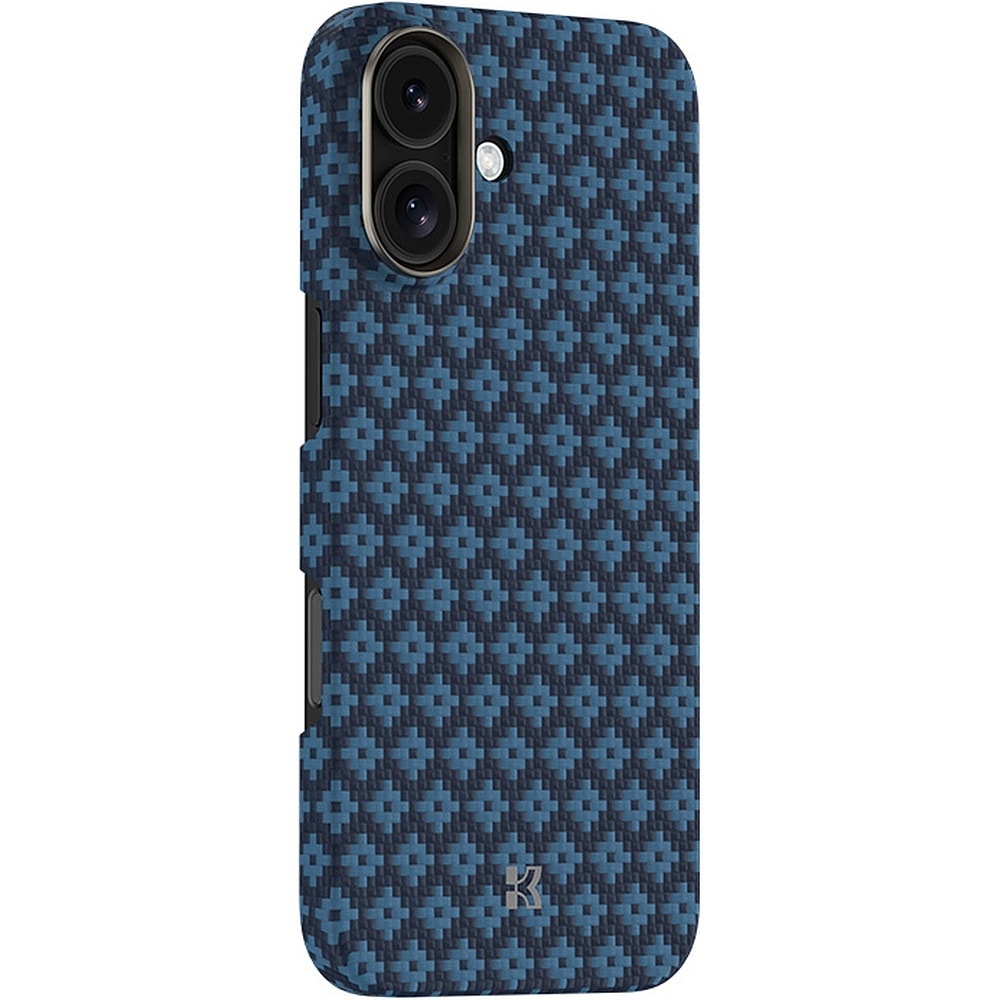 Benks Magnetic Armor Air Armor Grid Kevlar Case Metal Frame 600D for iPhone 17 blue