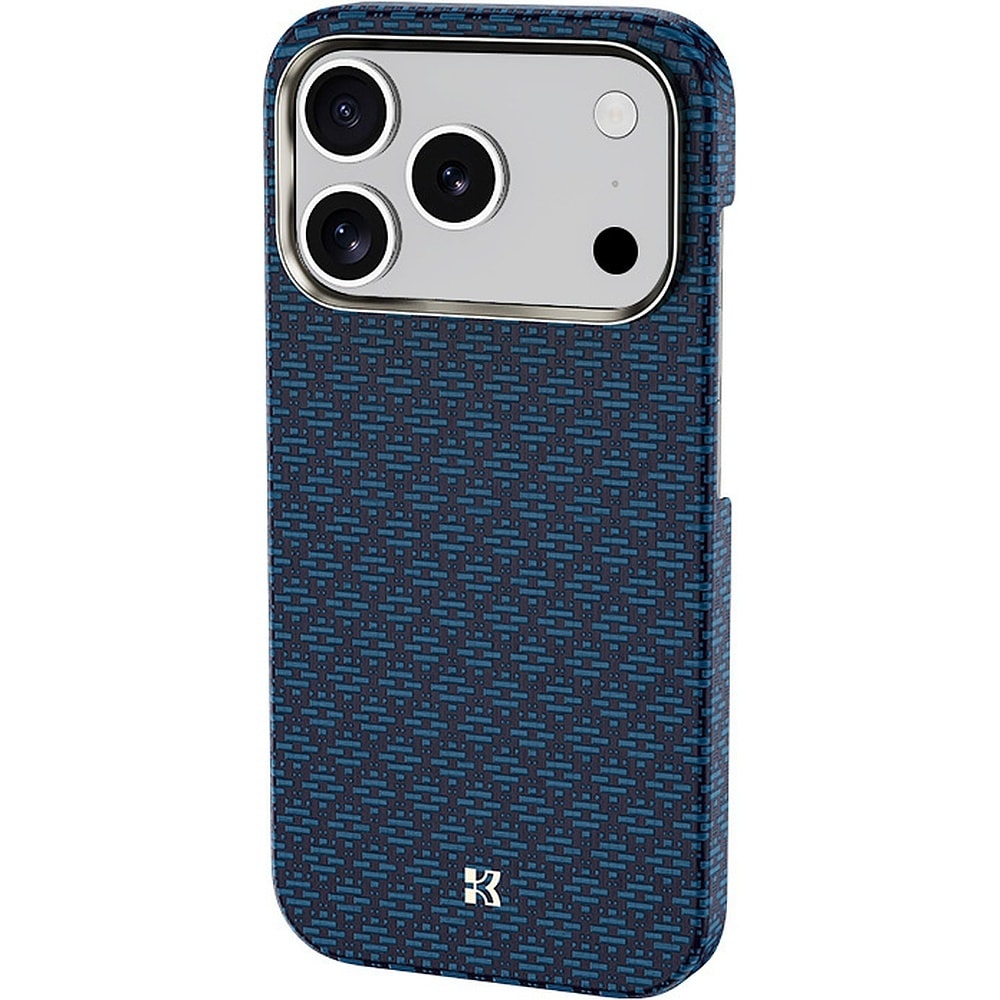 Benks Magnetic Armor Air Armor Grid Kevlar Case Metal Frame 600D for iPhone 17 Pro Max blue