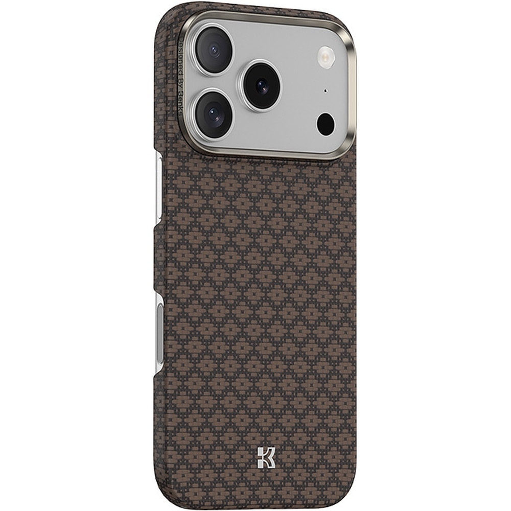 Benks Magnetic Armor Air Armor Grid Kevlar Case Metal Frame 600D for iPhone 17 Pro Max gold