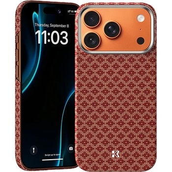 Benks Magnetic Armor Air Armor Grid Kevlar Case Metal Frame 600D for iPhone 17 Pro orange