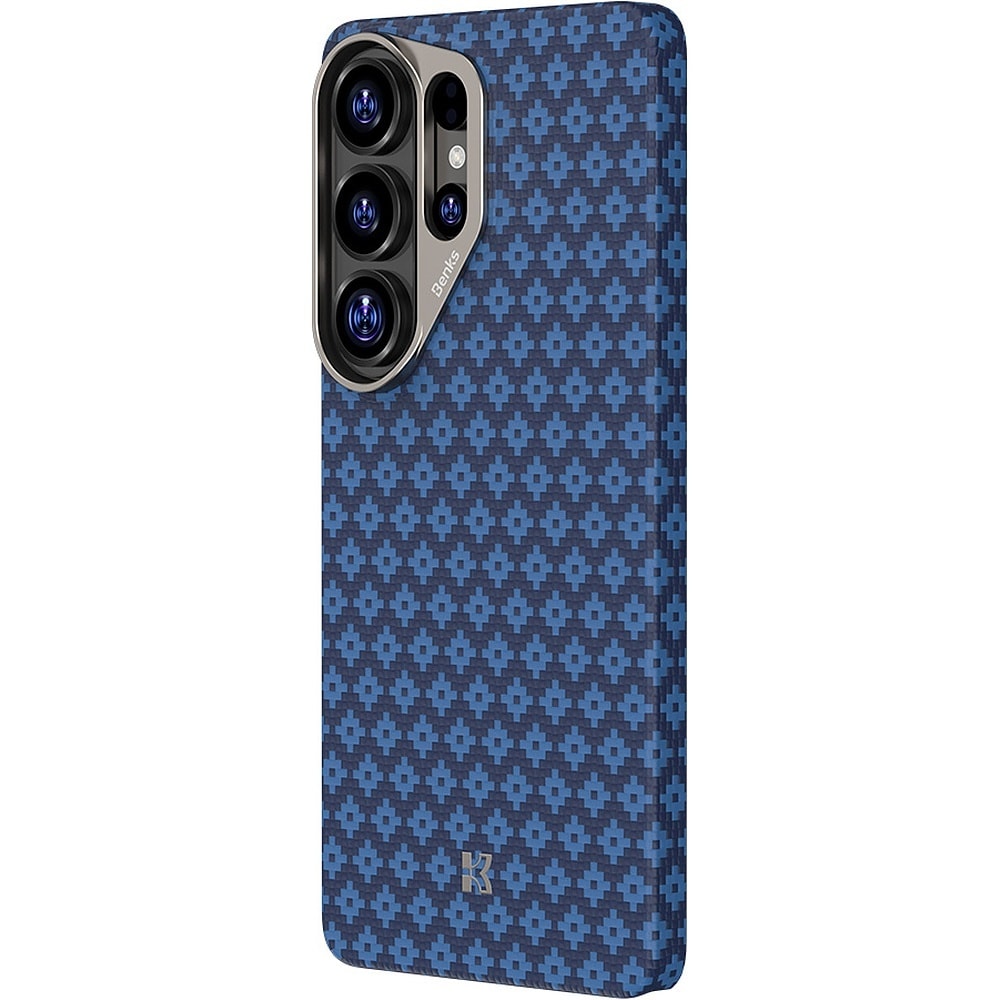 Benks Magnetic Armor Air Armor Grid Kevlar Case Metal Frame 600D for Samsung Galaxy S26 Ultra blue