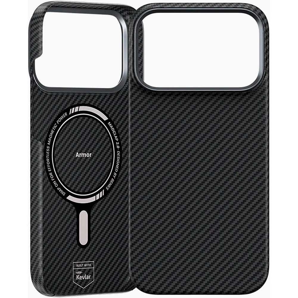 Benks Magnetic Armor Air Kevlar Case Metal Frame 600D for iPhone 17 Pro Max black