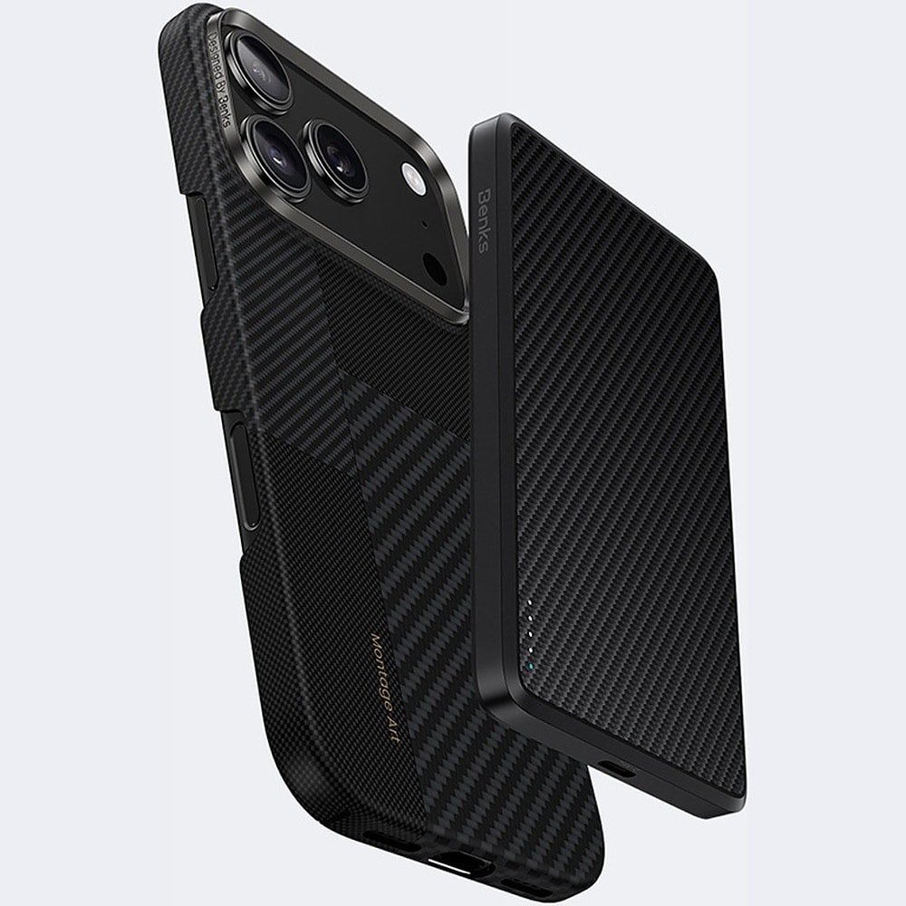 Benks Montage Magnetic Armor Air Kevlar Case Metal Frame 600D+1500D for iPhone 17 Air black