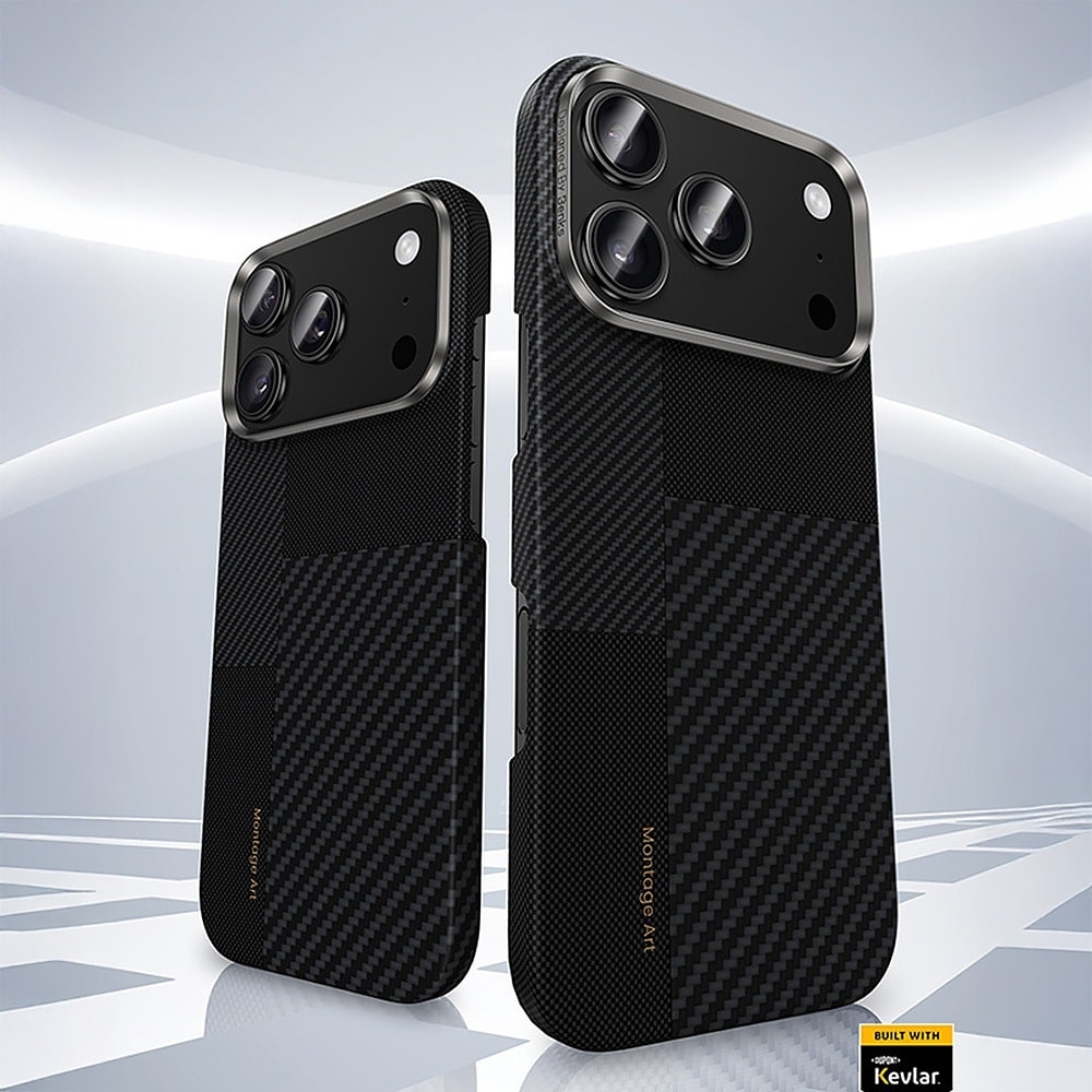 Benks Montage Magnetic Armor Air Kevlar Case Metal Frame 600D+1500D for iPhone 17 Pro black