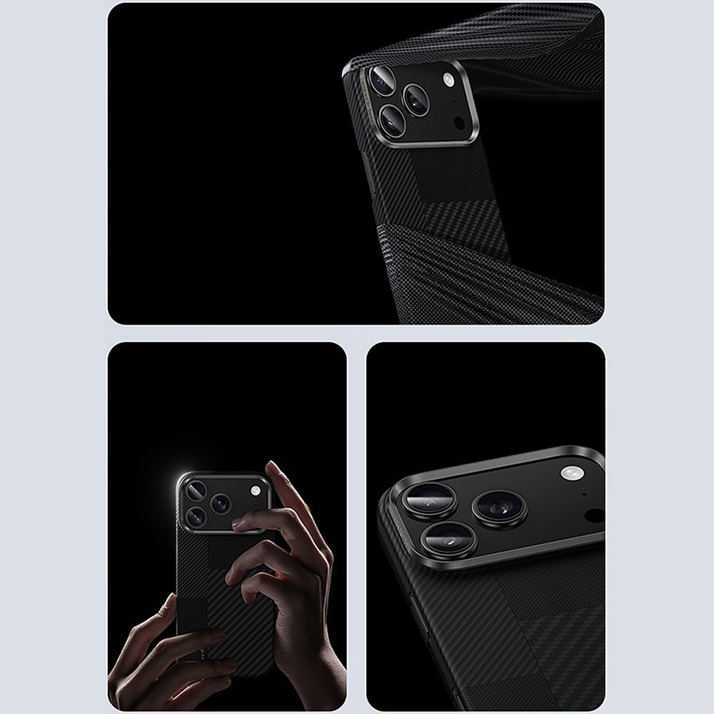Benks Montage Magnetic Armor Air Kevlar Case Metal Frame 600D+1500D for iPhone 17 Pro black