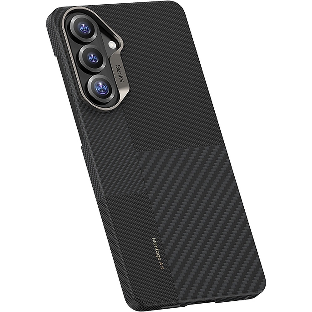 Benks Montage Magnetic Armor Air Kevlar Case Metal Frame 600D+1500D for Samsung Galaxy S26 Plus black