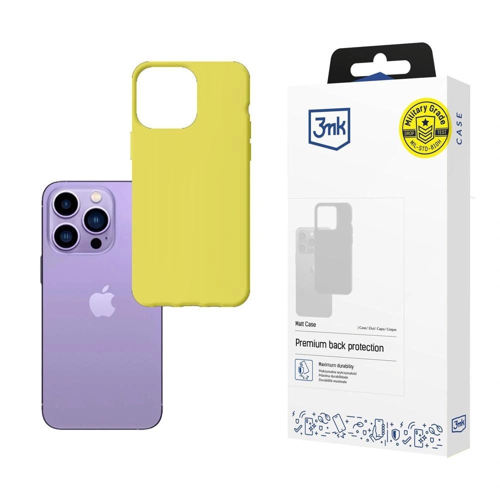 Case For iPhone 14 Pro From The 3mk Matt Case Series Lime Green
