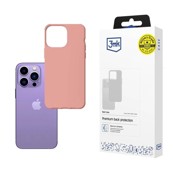 Case For iPhone 14 Pro From The 3mk Matt Case Series Pink