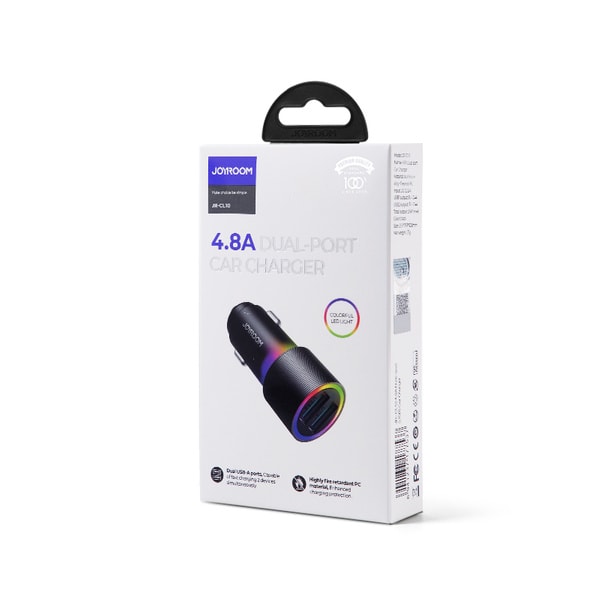 Joyroom Car Charger 2 X USB With Backlight 24w Black JR Cl10