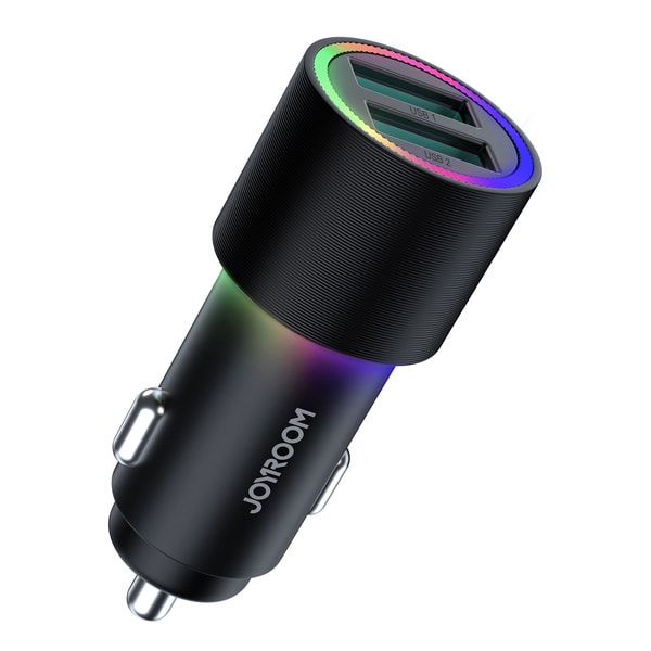 Joyroom Car Charger 2 X USB With Backlight 24w Black JR Cl10