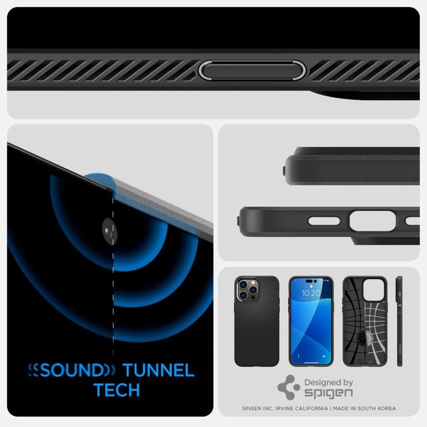 Spigen Liquid Air Case For iPhone 14 Pro Max Matte Black
