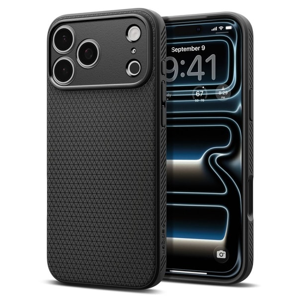 Spigen Liquid Air Case For iPhone 17 Pro Matte Black
