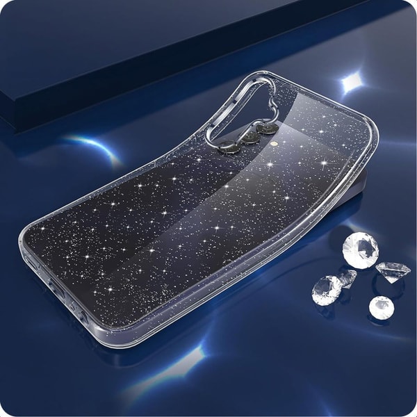 Tech Protect Flexair Case For Samsung Galaxy A56 5G Clear Glitte