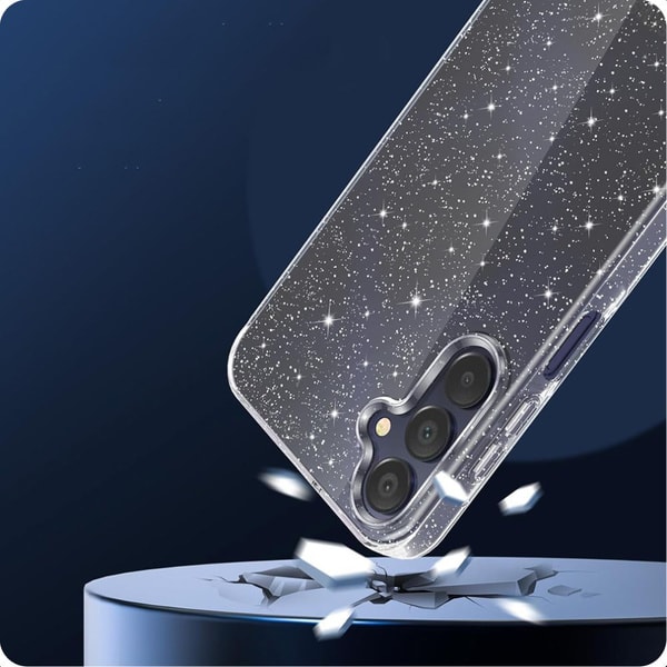 Tech Protect Flexair Case For Samsung Galaxy S25 Clear Glitter