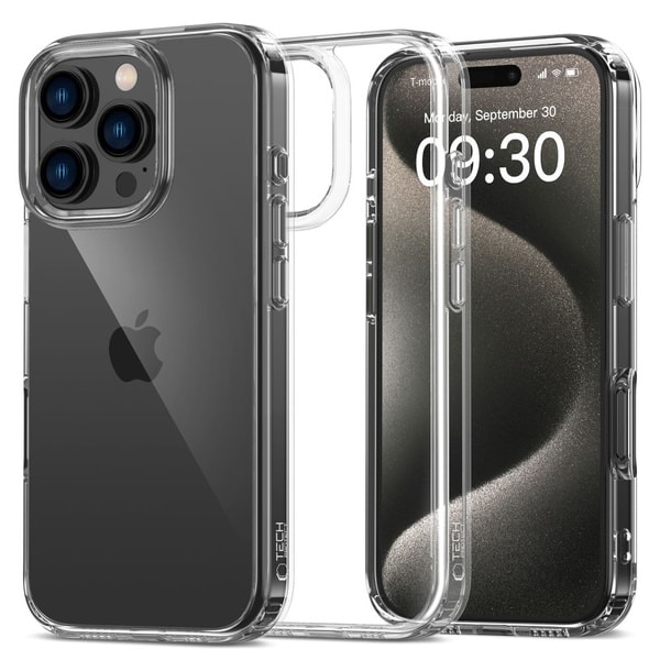 Tech Protect Flexair Hybrid Case For iPhone 16 Pro Clear