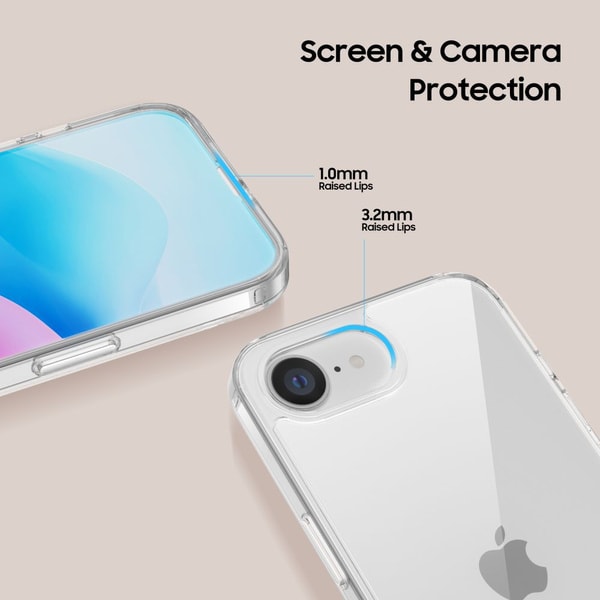Tech Protect Flexair Hybrid Case For iPhone 16e 17e Clear