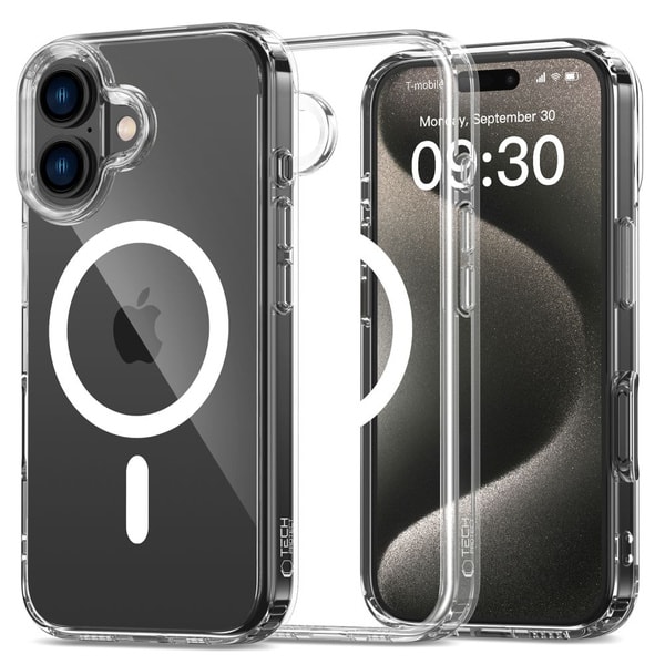 Tech Protect Flexair Hybrid MagSafe iPhone 16 Case Clear