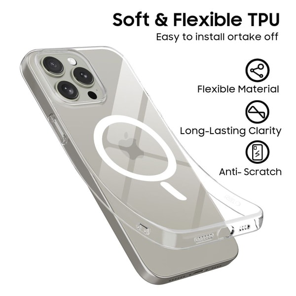 Tech Protect Flexair MagSafe Case For iPhone 15 Pro Clear