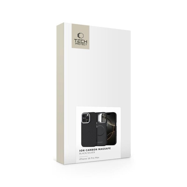 Tech Protect Ion Carbon MagSafe Case For iPhone 16 Pro Max Black