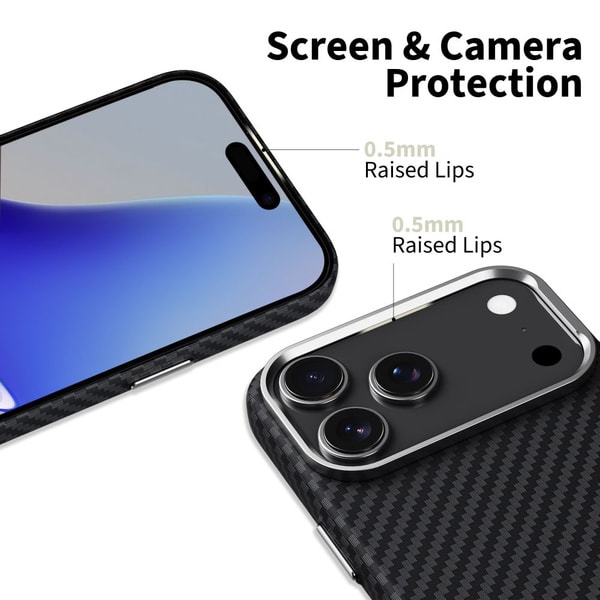 Tech Protect Ion Carbon MagSafe Case For iPhone 17 Pro Black And