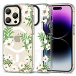Tech Protect Magmood MagSafe Case For iPhone 15 Pro Daisies With