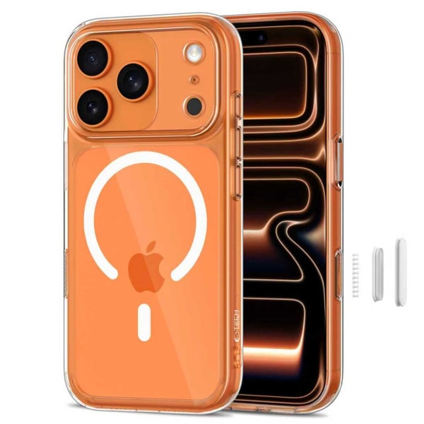 Tech Protect Magpeak MagSafe CC Case For iPhone 17 Pro Max Clear