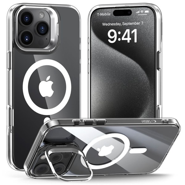Tech Protect Magstand MagSafe Case For iPhone 16 Pro Clear