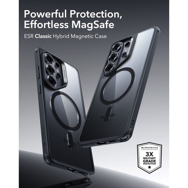 ESR Classic Hybrid MagSafe Case for Samsung Galaxy S26 Ultra - Clear Black