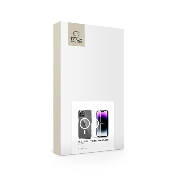 Tech-Protect FlexAir Hybrid MagSafe iPhone 15 Case - Clear