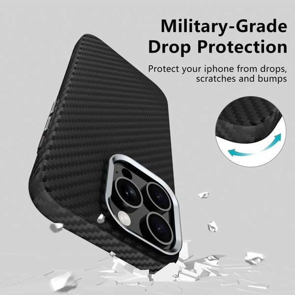 Tech-Protect Ion Carbon MagSafe iPhone 16 Pro Case - Black/Grey