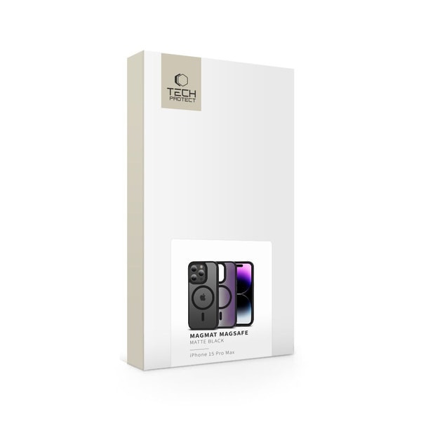 Tech-Protect MagMat MagSafe Case for iPhone 15 Pro Max - Matte Black