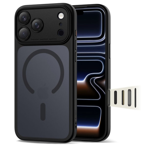 Tech-Protect Magpeak Magsafe CC Case for iPhone 17 Pro Max - Matte Black